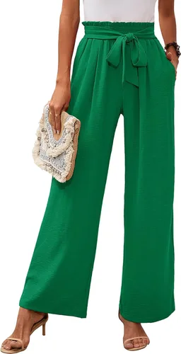 Vista 70 de Heymoments Wide Leg Pant for Women High Waist Trouser A01-negro