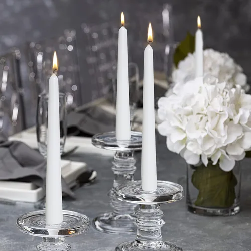 Vista 6 de Bolsius Velas alargadas blancas (10 pulgadas)