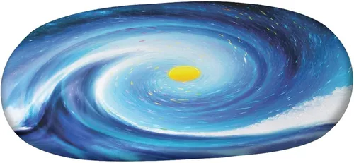 Vista 3 de Mantel ovalado ajustable, mantel abstracto de poliéster elástico, estampado de surfista artístico, ondulado como punto vívido y estampado de sol