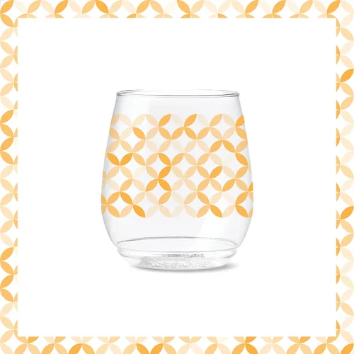 Vista 4 de TOSSWARE POP Vino Designer Series - Formas 2, juego de 6, calidad premium, reciclables, irrompibles y transparentes de plástico transparente