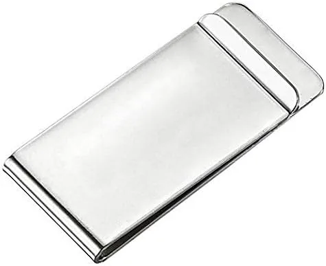 Vista 3 de Visol Clip de dinero chapado en plata Holmes personalizado con grabado láser gratis, Acero inoxidable
