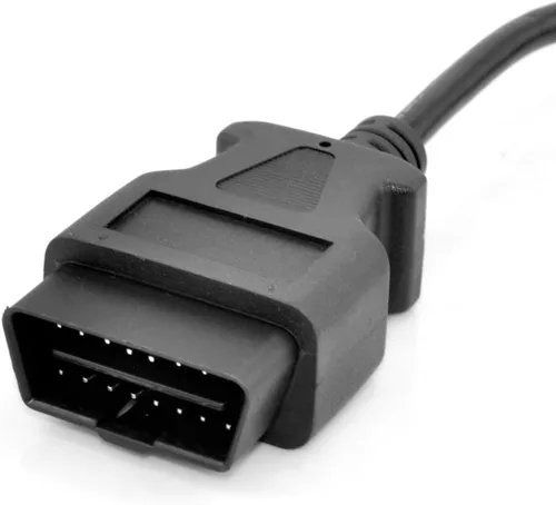 Vista 9 de Divisor OBD2 de 1.6 pies/19.7 in, extensión OBD-II de 3 vías, adaptador de cable extensor de diagnóstico para automóvil (negro)
