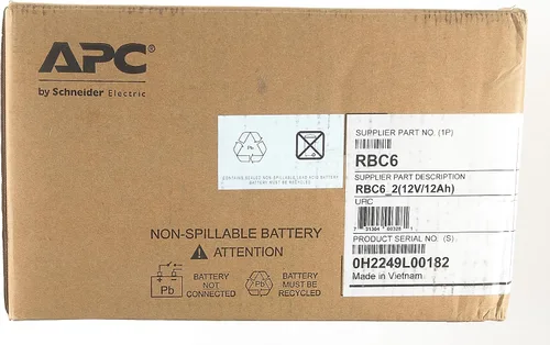 Vista 7 de APC RBC48 UPS Repuesto de cartucho de batería para SMT750, SUA750 y otros modelos selectos. Negro