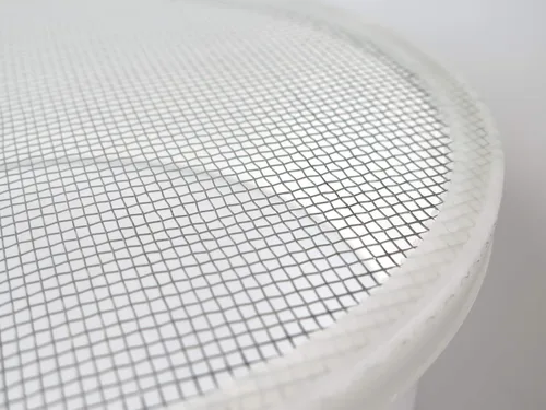 Vista 3 de Tredoni Colador de tamiz de cuscús de 9.1 in/9 pulgadas, tamiz de plástico, malla de acero inoxidable de 0.118 in, multicolor Plastic Sieve