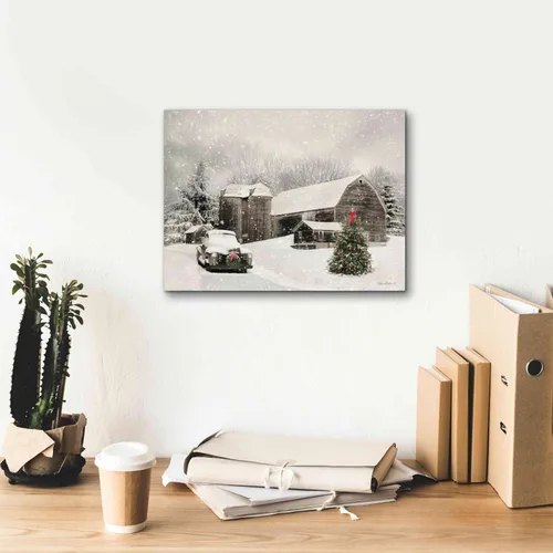 Vista 7 de Epic Graffiti 'Farmhouse Christmas' de Lori Deiter, arte de pared en lienzo, 16 x 12 pulgadas