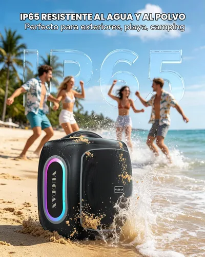 Vista 6 de Altavoz Bluetooth portátil inalámbrico, 200 W pico fuerte súper Gris