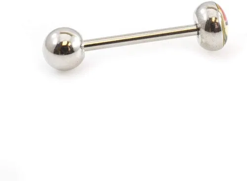 Vista 2 de BodyJewelryOnline - Piercing para lengua, 0.49oz, diseño de hoja de maceta