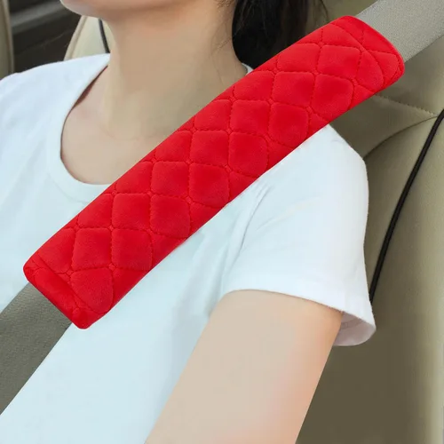 Vista 17 de Amooca Fundas Suaves para Cinturón de Seguridad del Automóvil Almohadillas de Hombro para Cinturón de Seguridad 2 PCS Ajuste Universal para Todos
