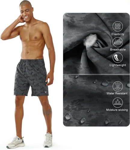 Vista 5 de NORTHYARD Pantalones cortos deportivos ligeros de secado rápido y de 7pulgadas para hombre, para senderismo, deportes, gimnasio, correr