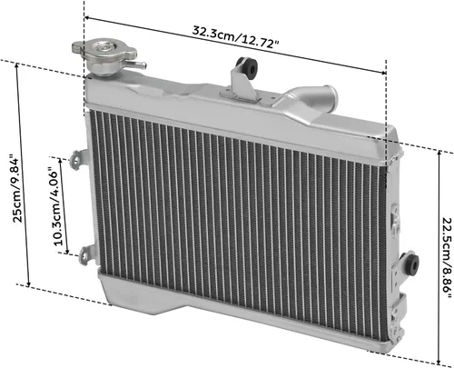 Vista 4 de TCT-MOTORPARTS Refrigerador de aluminio del radiador de refrigeración para YAMAHA FZ07 15-17 MT07 15-17 XSR700 18-19