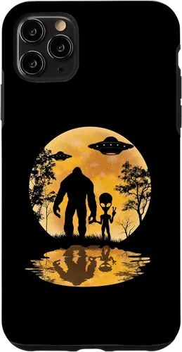 Vista 13 de Funda para iPhone 16 Alien Bigfoot Moon Sasquatch UFO Extraterrestre Hombres Mujeres