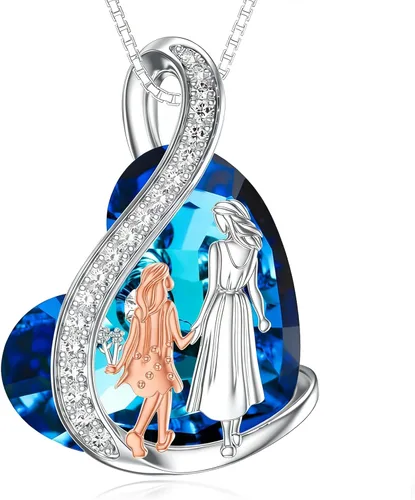 Vista 12 de Collar de Hermana de Plata de Ley - Joyería de Cumpleaños para Hermanas y Amigas