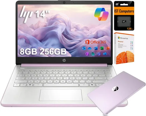 Vista 12 de HP 14 portátiles, Intel Celeron N4120, 8 GB de RAM, 128 GB eMMC + tarjeta