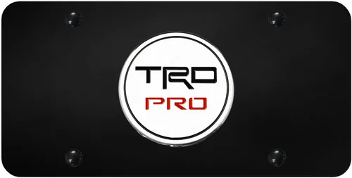 Vista 7 de Au-TOMOTIVE GOLD Placa de matrícula con logotipo dual para Toyota TRD Pro (negro)