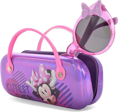 Vista 3 de Minnie Mouse - Gafas de sol para niñas con estuche para gafas para niños pequeños