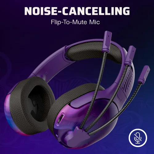 Vista 5 de PDP AIRLITE Pro Wireless Headset with Mic for Xbox Series XS, Xbox One, Windows 1011 - Purple Fade (Only at Tienda)