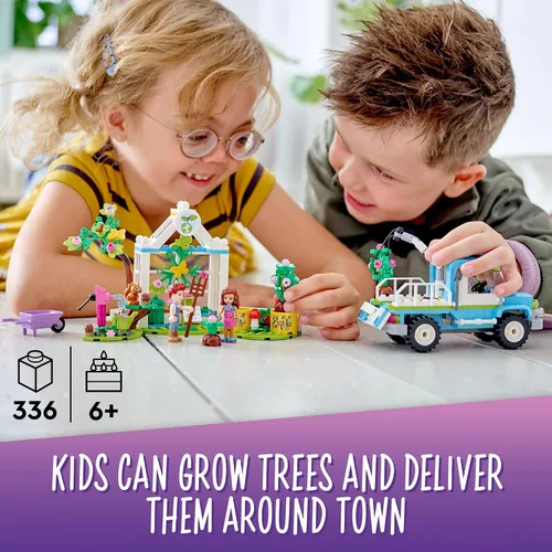 Vista 2 de LEGO Friends Tree Planting Vehicle 41707 - Juego de juguetes de construcción para niños, niñas y niños a partir de 6 años (336 piezas)