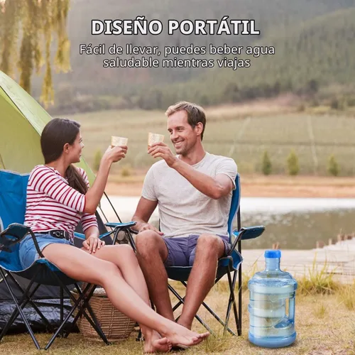 Vista 7 de Didiseaon Botella de agua de 5 litros con tapa de rosca, botella de agua mineral portátil para deportes al aire libre, viajes, camping, jarra
