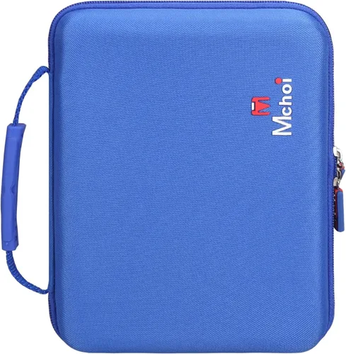 Vista 6 de Mchoi Funda de transporte a prueba de golpes para Hot Wheels 20 coches, solo funda (todo azul)