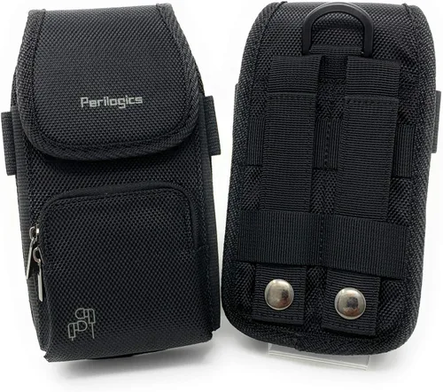 Vista 10 de Perilogics Funda de nailon para cinturón de teléfono celular compatible con iPhone 17 Pro Max, 16 Pro Max, 16 Plus, 15 Pro Max, 15 Plus, 14 Pro Max