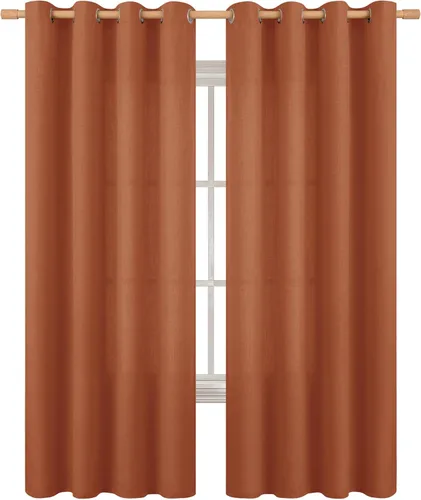 Vista 20 de BGment Cortinas de Lino Beige de 63 Pulgadas de Largo 2 Paneles - Tratamientos para Ventanas con Textura de Arpillera Filtrantes de Luz Cortinas
