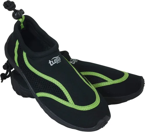 Vista 2 de TUSA Zapato deportivo sin cordones Aqua, Negro/Verde, Talla 8