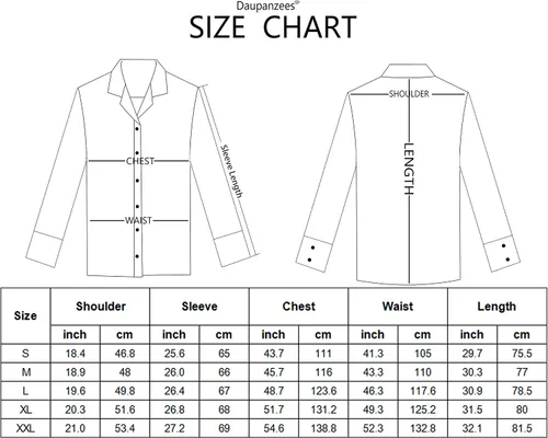 Vista 7 de Daupanzees Camisas bordadas de manga larga para hombre, ajuste delgado, casual, con botones