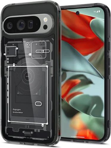 Vista 23 de Spigen Carcasa ultra híbrida para Pixel 8a, transparente Anti-Yellowing Resin, Air Cushion Technology, Military-Grade Drop Protection, Raised