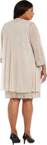 Vista 3 de R&M Richards Vestido de mujer Missy 2 PCE Flyaway de talla grande