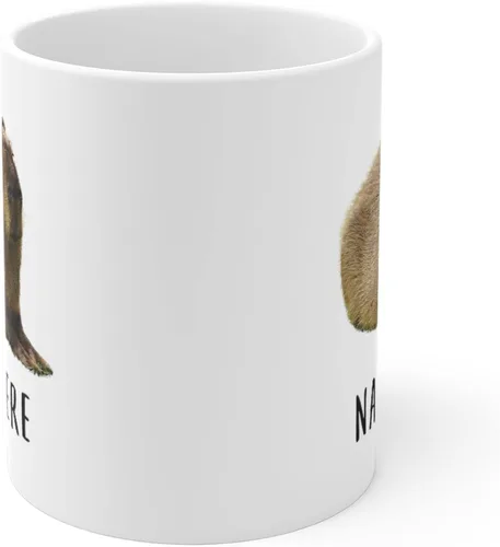 Vista 2 de Funny Capybara - Taza de café con nombre personalizado de Navidad 2025, color blanco, 11 onzas