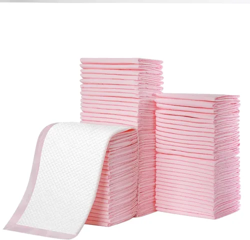 Vista 5 de 80 unidades de almohadillas desechables para cambiar pañales de bebé, 45.72 cm x 45.72 cm rosa – súper absorbentes, a prueba de fugas, de secado
