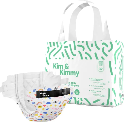 Vista 13 de Kim & Kimmy Pañales ecológicos, talla 2, 9-18 libras, 72 pañales – Protección contra fugas de 12 horas, sin erupciones, hipoalergénicos, ultrasuaves