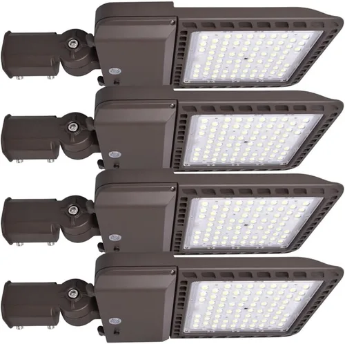 Vista 10 de Luz LED de estacionamiento de 300 W, ajustador deslizante ajustable, 39000LM 5000K iluminación exterior con fotocélula del atardecer al amanecer