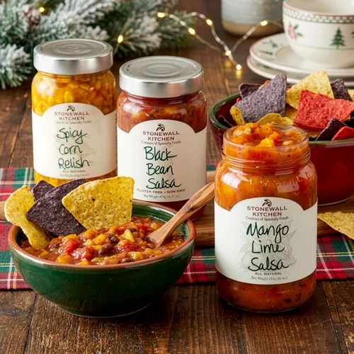 Vista 4 de Stonewall Kitchen Salsa Collection Holiday Gift Box