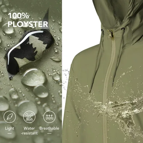 Vista 2 de MONSTER VALLEY Women Running Rain Lightweight Jacket Waterproof Hooded Cycling Rain Jackets Outdoor Packable