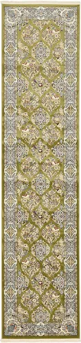 Vista 19 de Unique Loom Narenj Collection - Alfombra clásica de diseño repetido con textura tradicional, rectangular, 3 x 5 pies y 1 pulgada, azul/beige