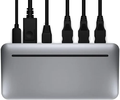 Vista 7 de Brydge Stone II Estación de acoplamiento USB Hub Compatible con MacOS y Windows Pantalla 4K única. Salida HDMI. Velocidades USB-C. 7 puertos