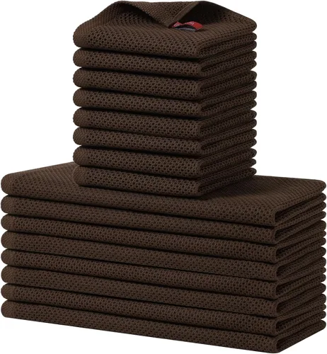 Vista 77 de Homaxy Juego de toallas y paños de cocina 100% algodón, 30 x 30 centímetros y 33 x 71 centímetros, juego de 8 toallas de cocina ultra suaves