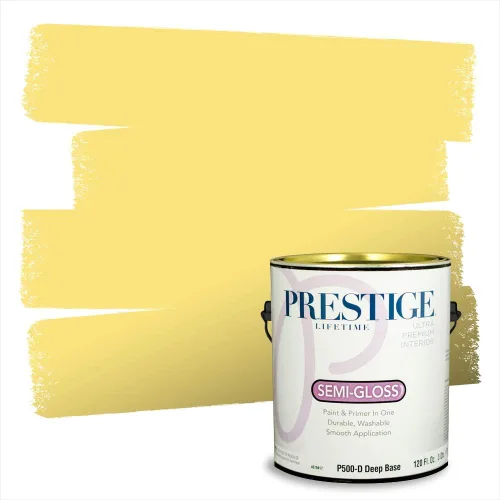 Vista 204 de PRESTIGE Pinturas de pintura exterior e imprimación en uno, 1 galón, plano, combinación comparable de Benjamin Moore* Pila de heno