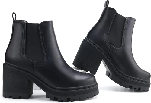 Vista 5 de firelli Botas Chelsea de moda para mujer, botas de plataforma clásicas