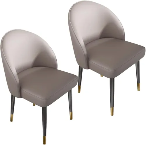 Vista 53 de YVYKFZD Juego de sillas de comedor, silla de comedor de cuero con respaldo curvo, sillas de cocina sin brazos, silla auxiliar tapizada cómoda