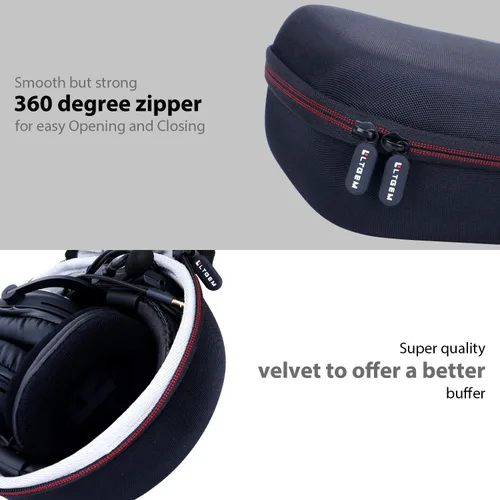 Vista 3 de LTGEM - Funda para auriculares compatible con Logitech G Pro X 2 / Logitech G Pro X/Logitech G Pro Gaming Headset - Bolsa de transporte protectora