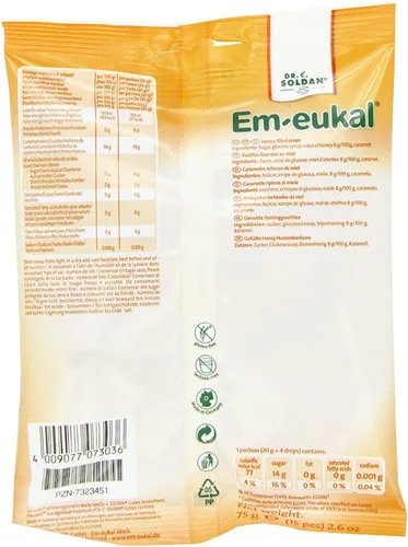 Vista 2 de Dr. C. Soldan Em Eukal Pastillas para la garganta - Miel y Eucalipto 1.76 oz cada una
