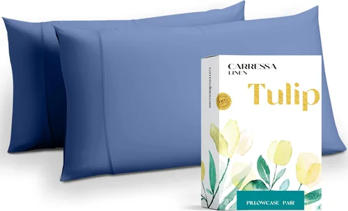Vista 56 de Carressa Linen - Juego de sábanas individuales 100% algodón egipcio - Juego de sábanas individuales de 800 hilos de algodón egipcio