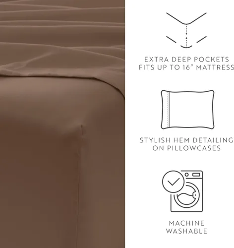 Vista 82 de ienjoy Home Linen Market - Juego de sábanas de 6 piezas, color rubor, tamaño King Blush