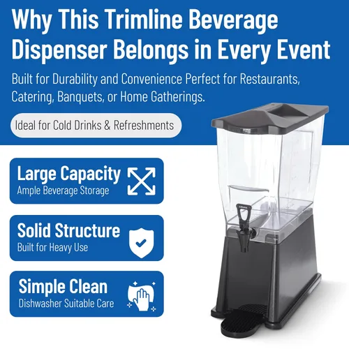 Vista 3 de Dispensadores de bebidas Carlisle TrimLine Premium, Negro, 1