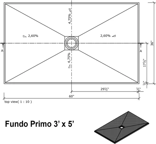 Vista 2 de Wedi Fundo Primo - Kit de ducha impermeable - (3 pies por 5 pies)