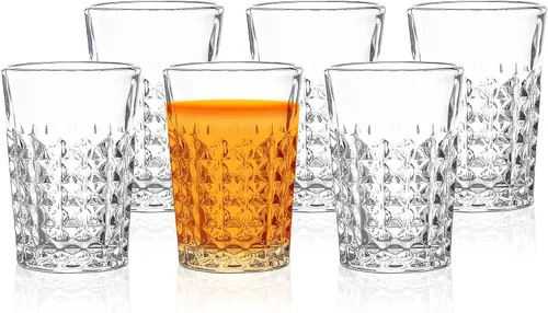 Vista 9 de QUAFFER Vasos de tequila con base pesada, vasos cordiales de 2 onzas (juego de 4) – Forma clásica de vidrio elegante – Auténtico juego de vasos
