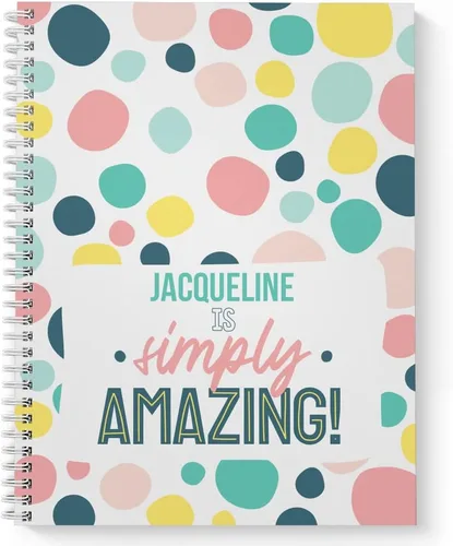 Vista 7 de Gotcha Covered Notebooks Divertido cuaderno de arcoíris personalizado de 8.5 x 11 pulgadas, tapa blanda laminada brillante duradera, 120 páginas