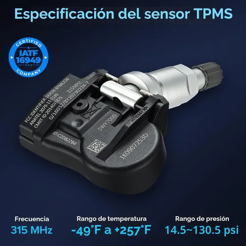 Vista 2 de BDFHYK Sensor de presión de neumático TPMS programado de 315MHz compatible con Audi A3 A4 A5 Q5 S3 S4 S5 TT, VW Beetle CC Eos GLI Golf GTI Jetta